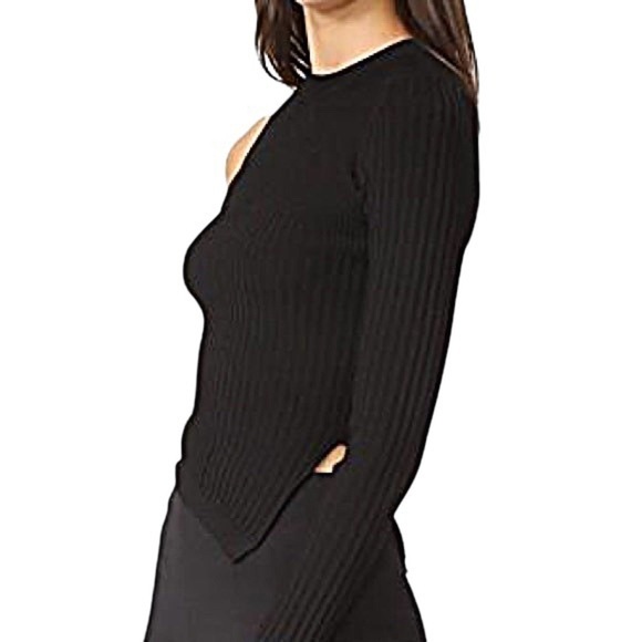 CUSHNE ET OCHS Renee Cold Shoulder Ribbed Top - Picture 3 of 11